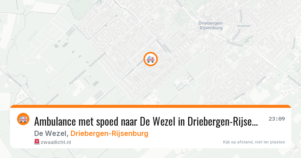 Ambulance met spoed naar De Wezel in Driebergen-Rijsenburg — 18 mei 2026