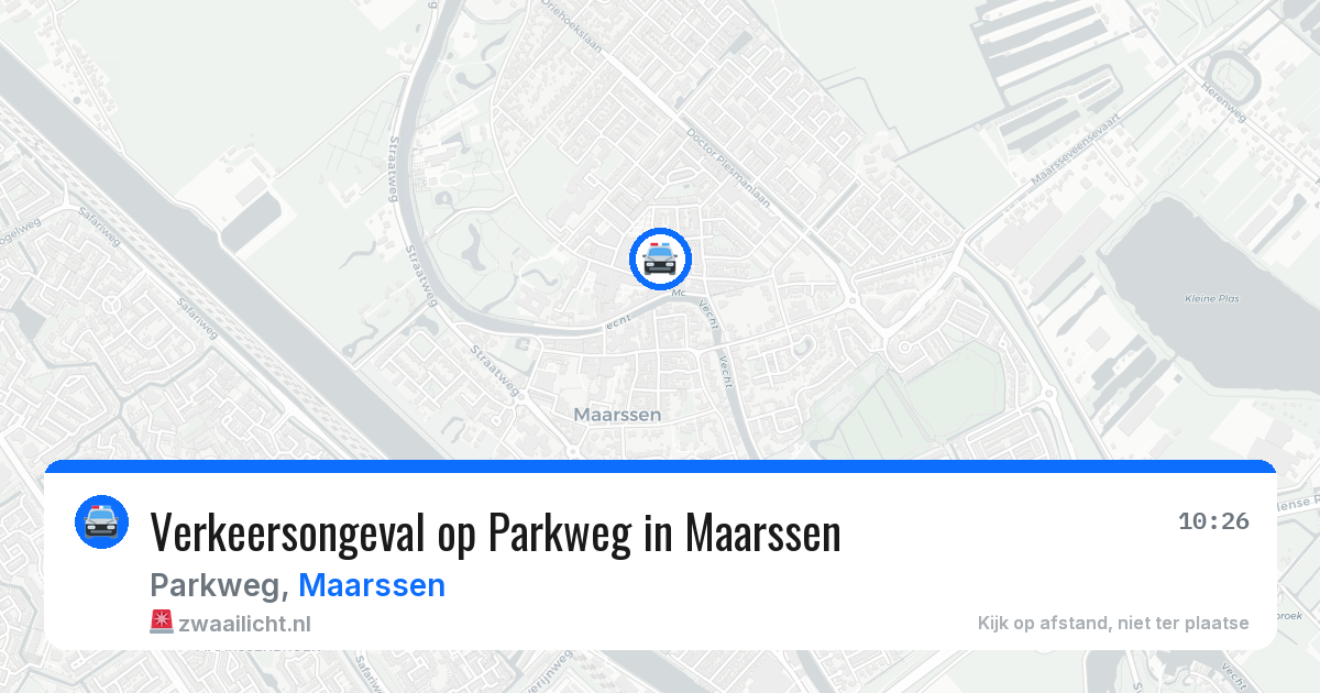Verkeersongeval op Parkweg in Maarssen — 10 apr 2026