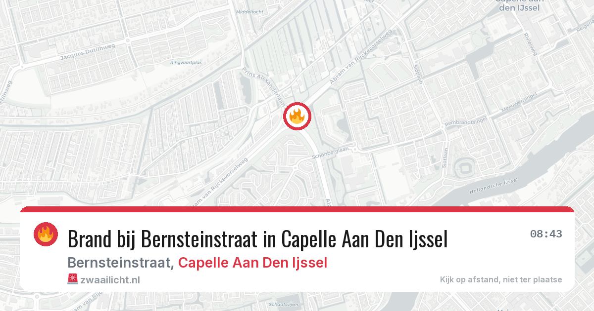 Brand bij Bernsteinstraat in Capelle Aan Den Ijssel — 23 apr 2026
