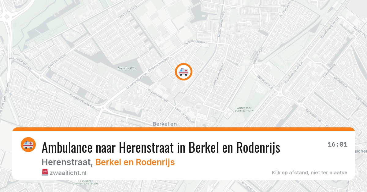 Ambulance naar Herenstraat in Berkel en Rodenrijs — 20 mrt 2026