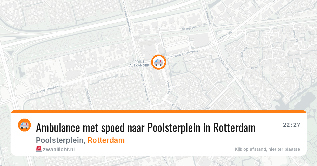 Ambulance met spoed naar Poolsterplein in Rotterdam — 19 jun 2026