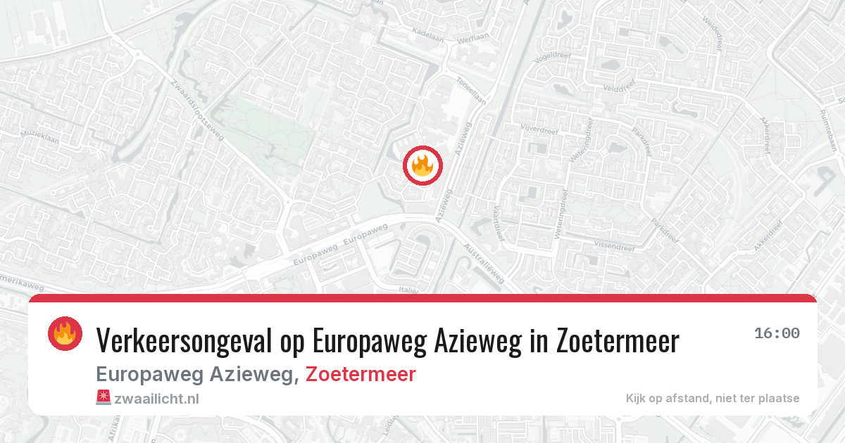 Verkeersongeval op Europaweg Azieweg in Zoetermeer — 7 jul 2026