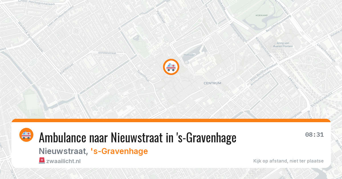 Ambulance naar Nieuwstraat in 's-Gravenhage — 26 mei 2026