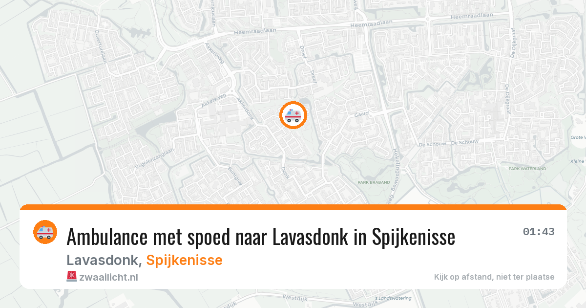 Ambulance met spoed naar Lavasdonk in Spijkenisse — 2 aug 2026
