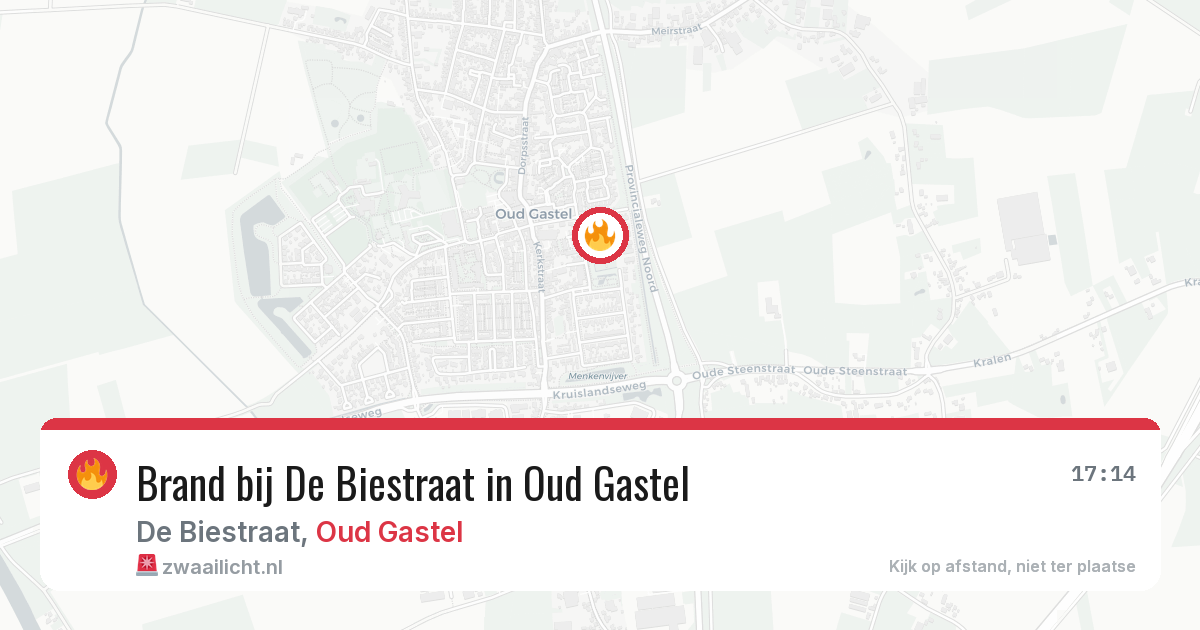 Brand bij De Biestraat in Oud Gastel — 11 jul 2026