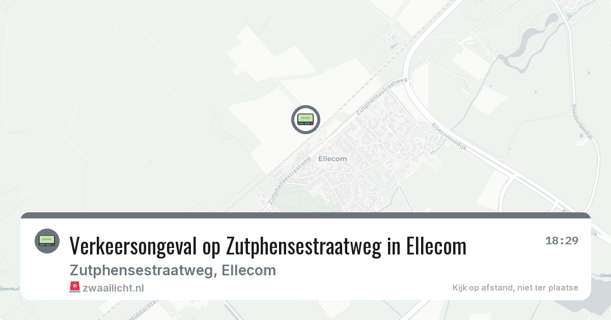 Verkeersongeval op Zutphensestraatweg in Ellecom — 21 mei 2026