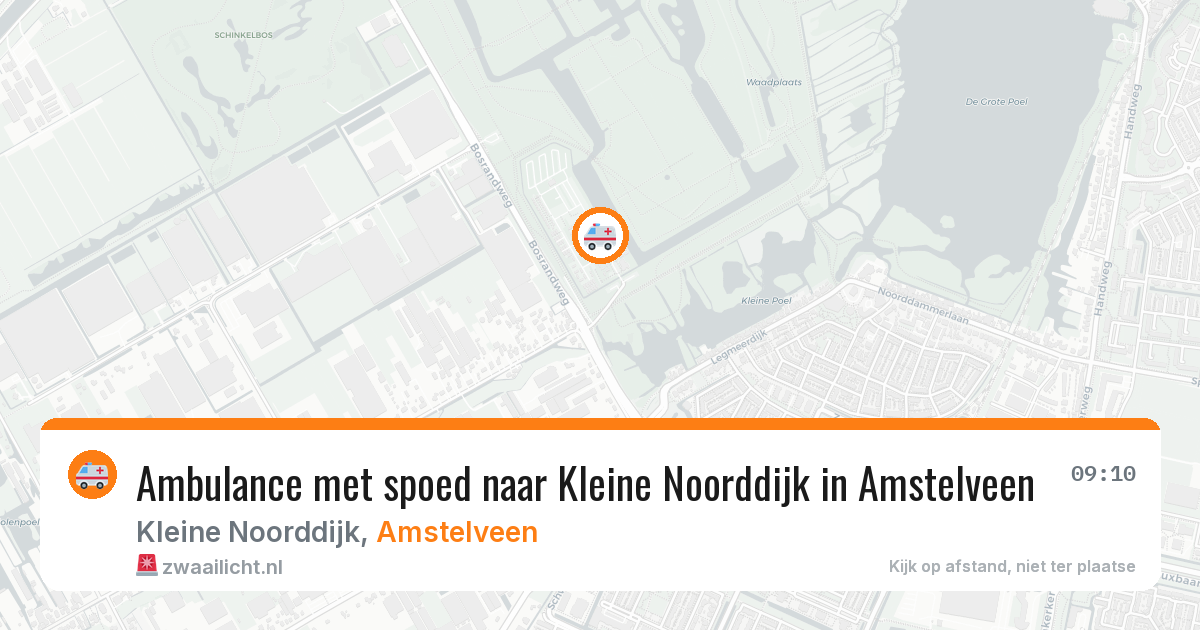 Ambulance met spoed naar Kleine Noorddijk in Amstelveen — 1 aug 2026