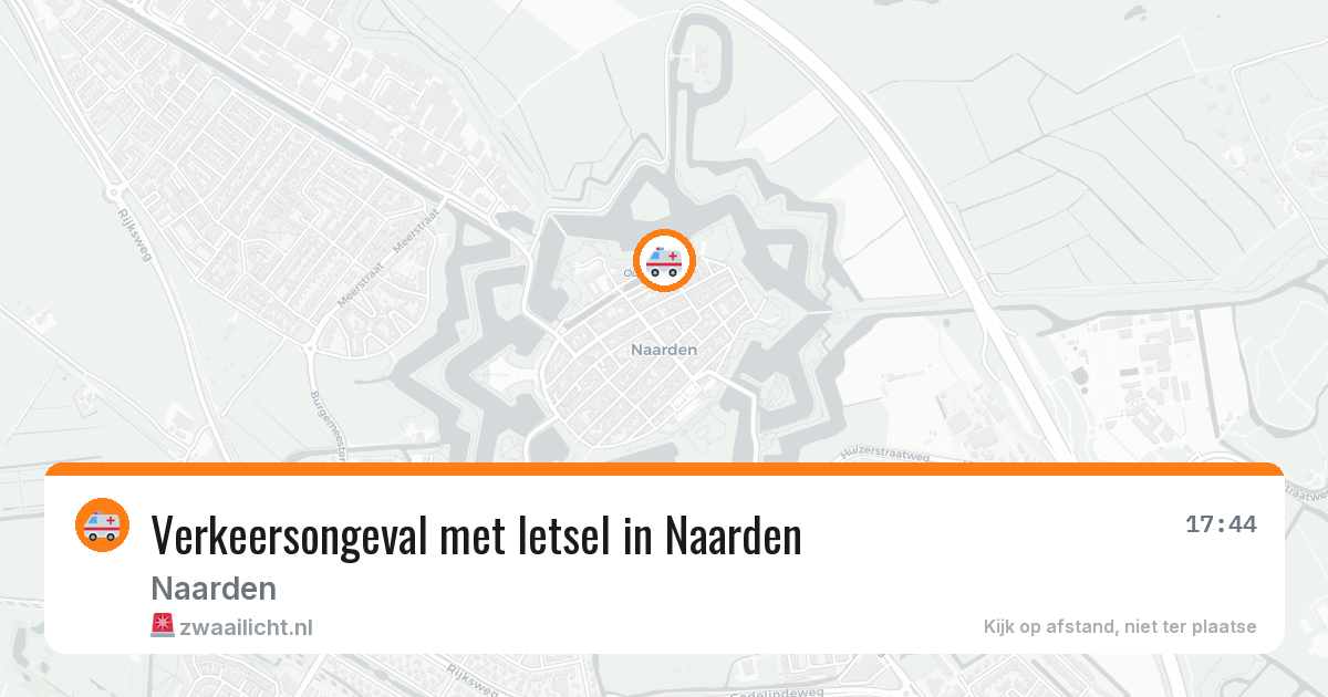 Verkeersongeval met letsel in Naarden — 17 jun 2026