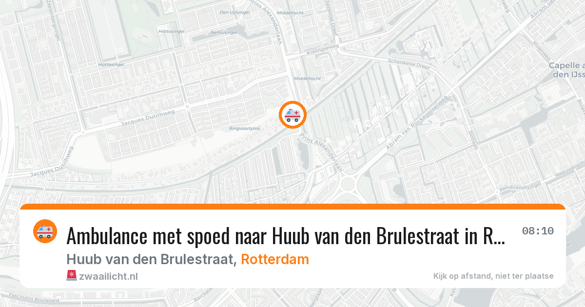 Ambulance met spoed naar Huub van den Brulestraat in Rotterdam — 29 jul 2026