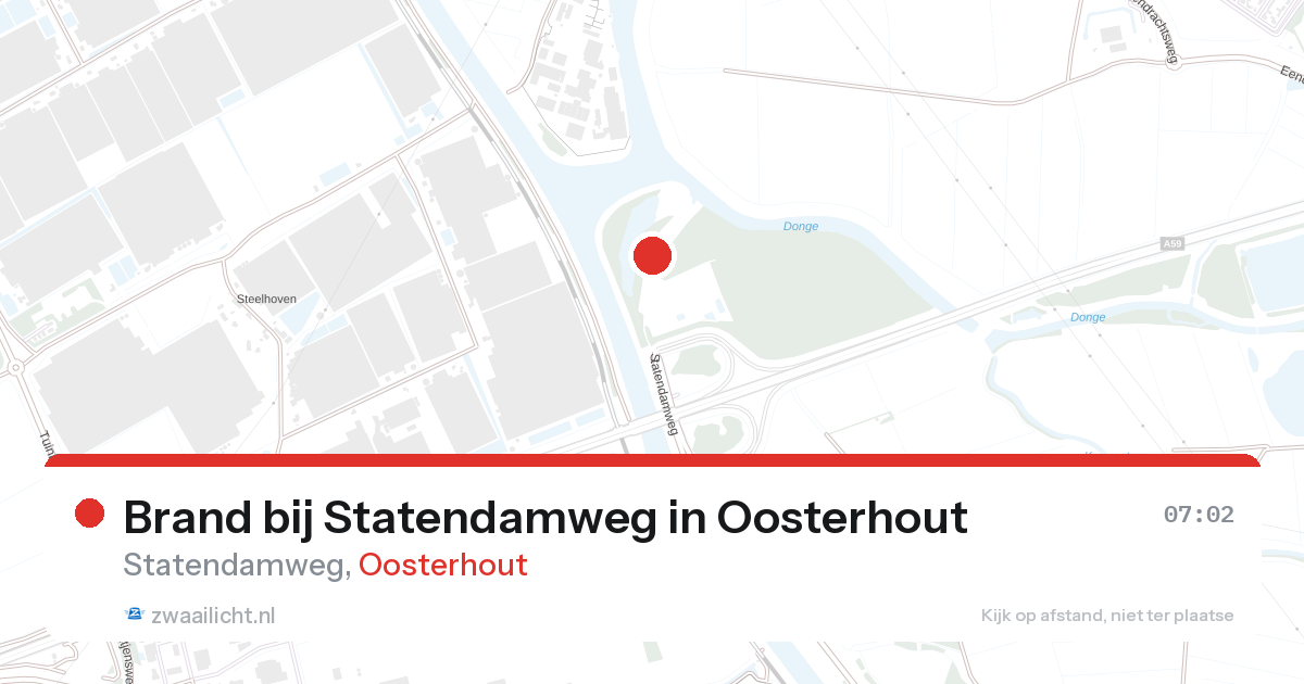 Brand bij Statendamweg in Oosterhout — 4 apr 2026