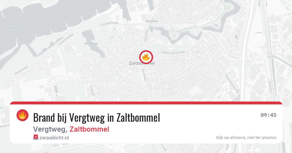 Brand bij Vergtweg in Zaltbommel — 15 jul 2026