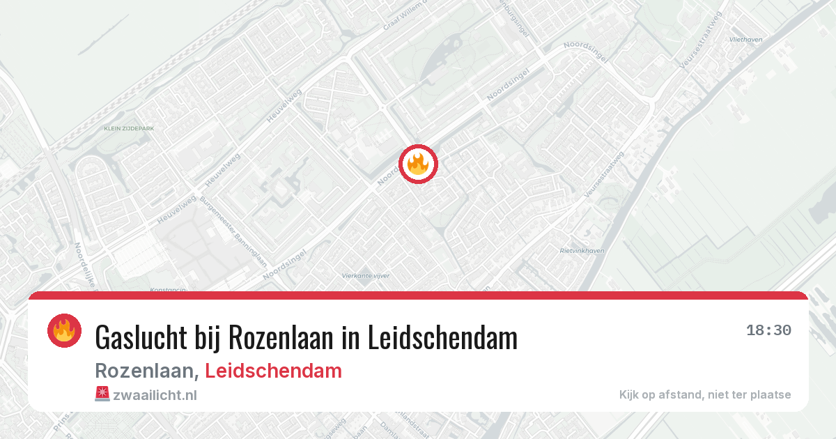 Gaslucht bij Rozenlaan in Leidschendam — 4 jul 2026