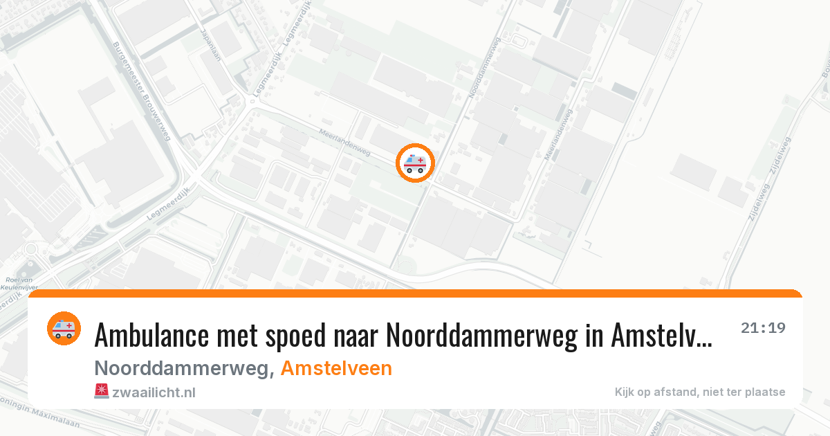Ambulance met spoed naar Noorddammerweg in Amstelveen — 25 jun 2026