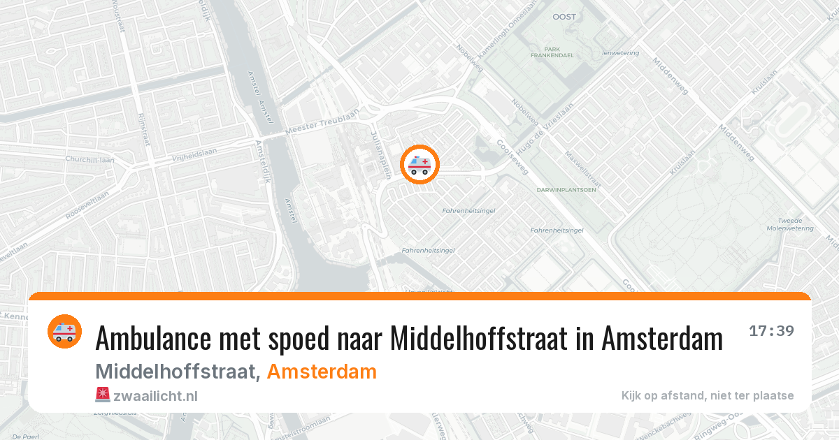 Ambulance met spoed naar Middelhoffstraat in Amsterdam — 30 jun 2026