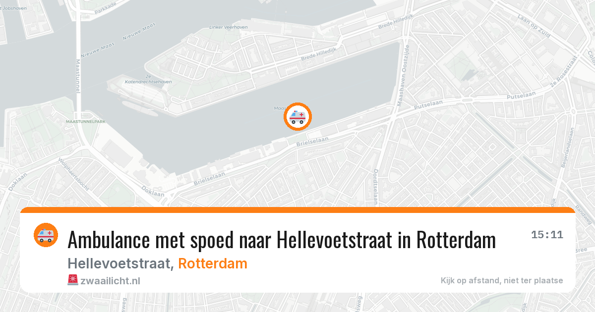 Ambulance met spoed naar Hellevoetstraat in Rotterdam — 4 jul 2026