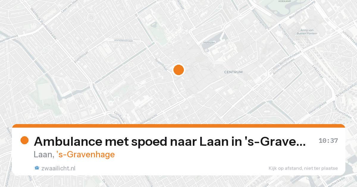 Ambulance met spoed naar Laan in 's-Gravenhage — 25 aug 2026