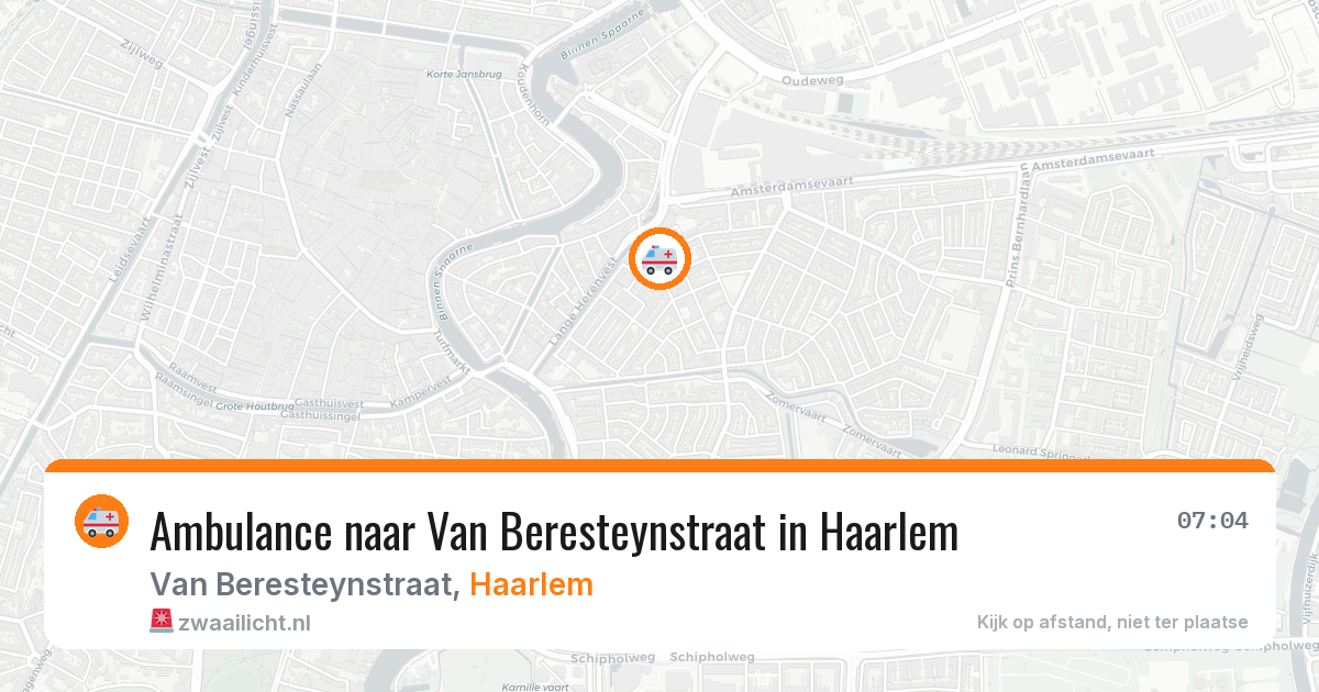 Ambulance naar Van Beresteynstraat in Haarlem — 27 mrt 2026