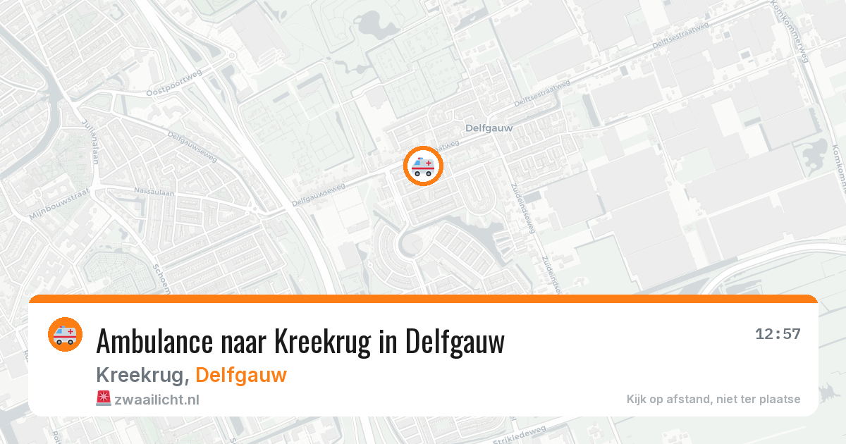 Ambulance naar Kreekrug in Delfgauw — 30 mrt 2026