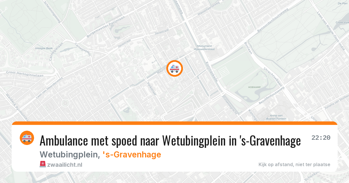 Ambulance met spoed naar Wetubingplein in 's-Gravenhage — 4 mrt 2026
