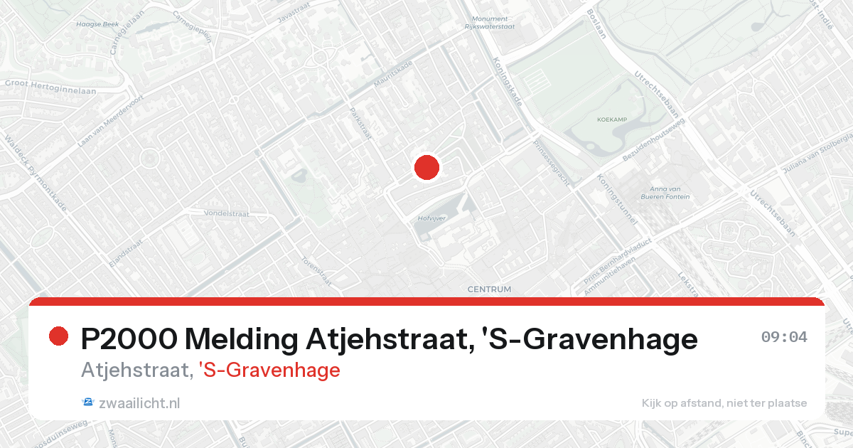 P2000 Melding Atjehstraat, 'S-Gravenhage — 31 jan 2026