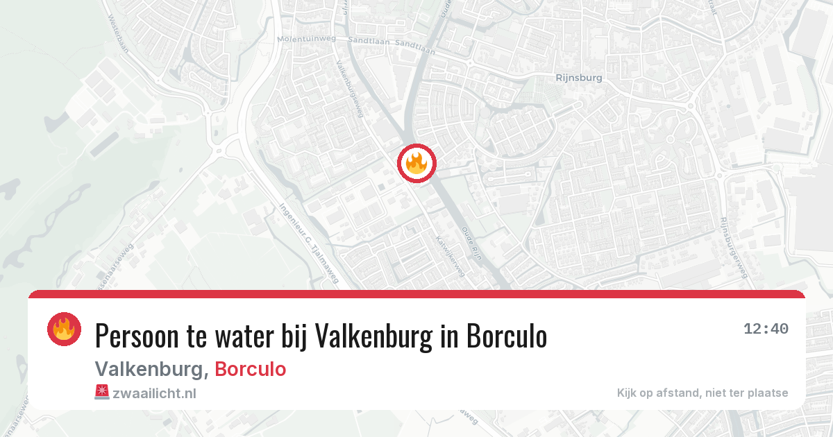 Persoon te water bij Valkenburg in Borculo — 20 mei 2026