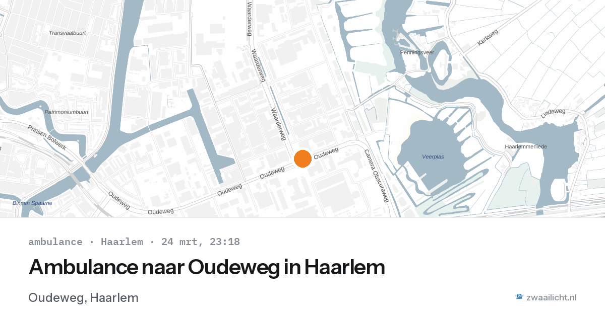 Ambulance naar Oudeweg in Haarlem — 24 mrt 2026