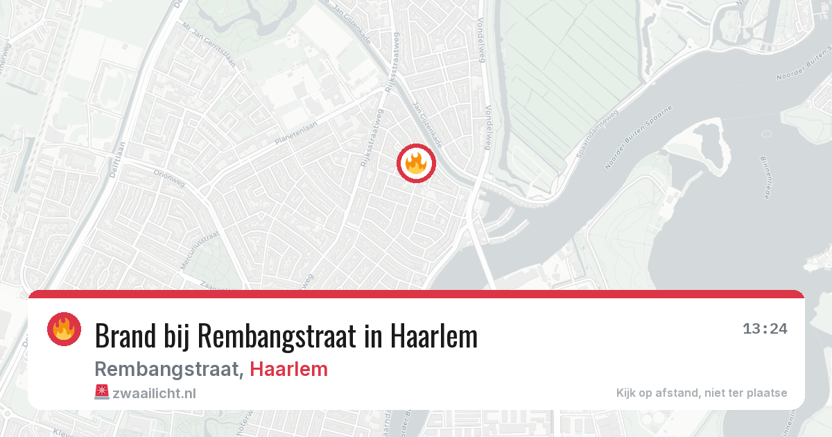 Brand bij Rembangstraat in Haarlem — 14 jul 2026