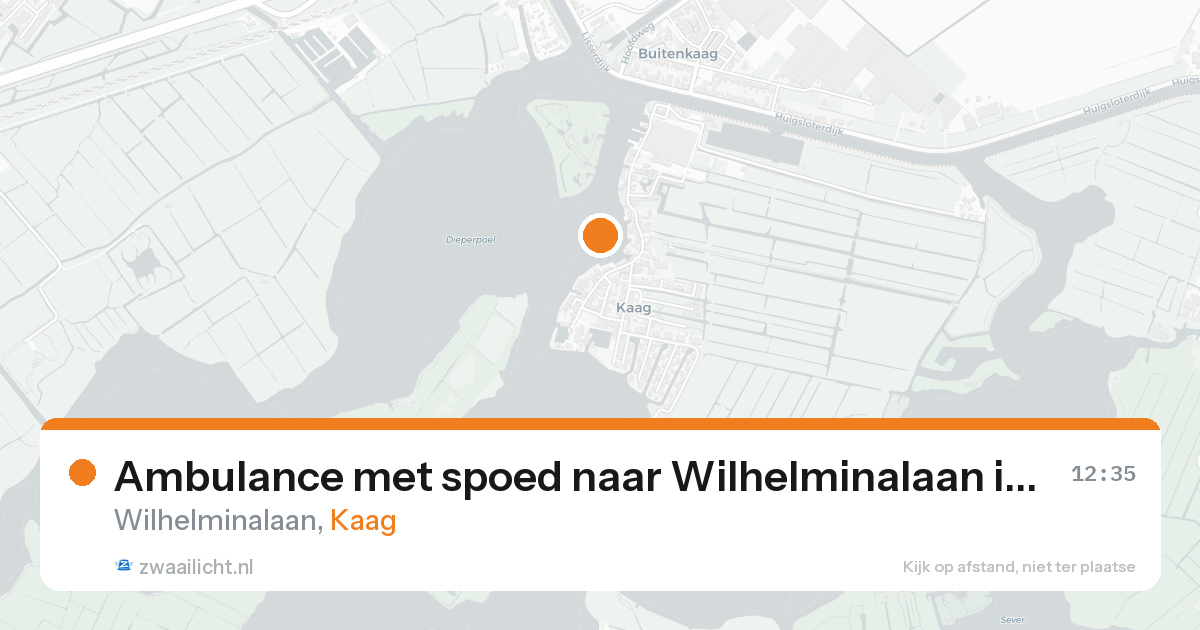Ambulance met spoed naar Wilhelminalaan in Kaag — 14 aug 2026