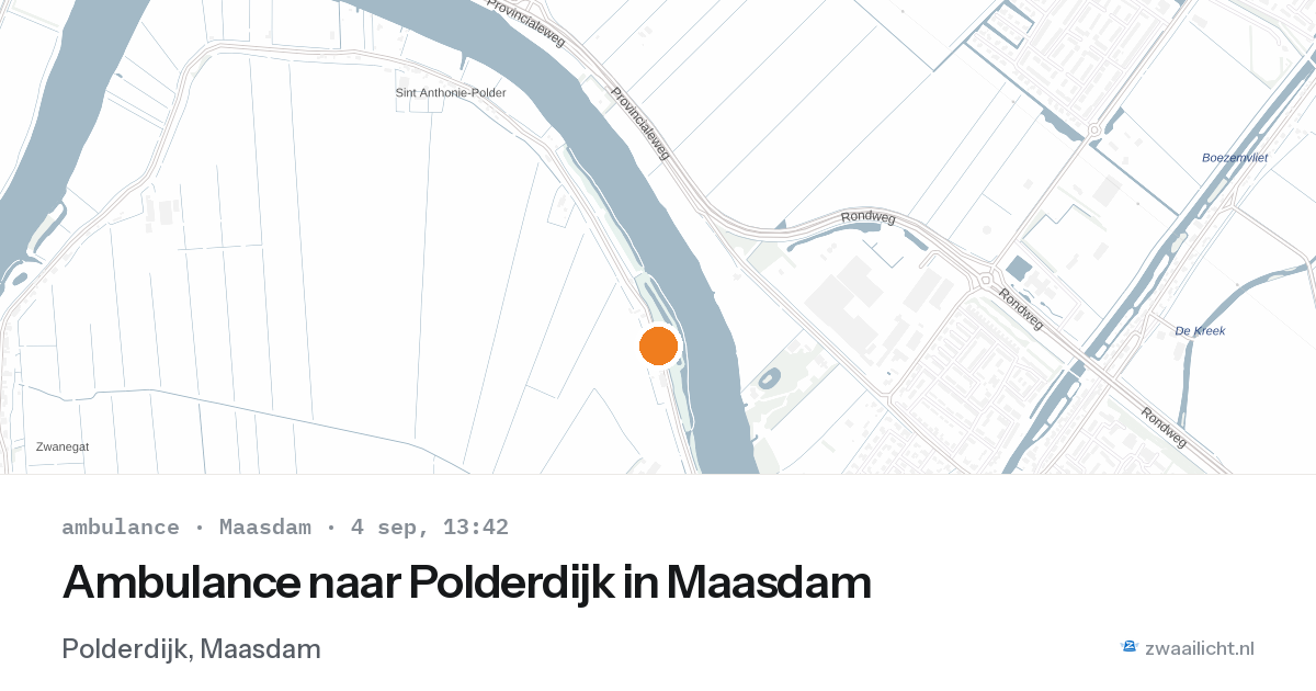 Ambulance naar Polderdijk in Maasdam — 4 sep 2026