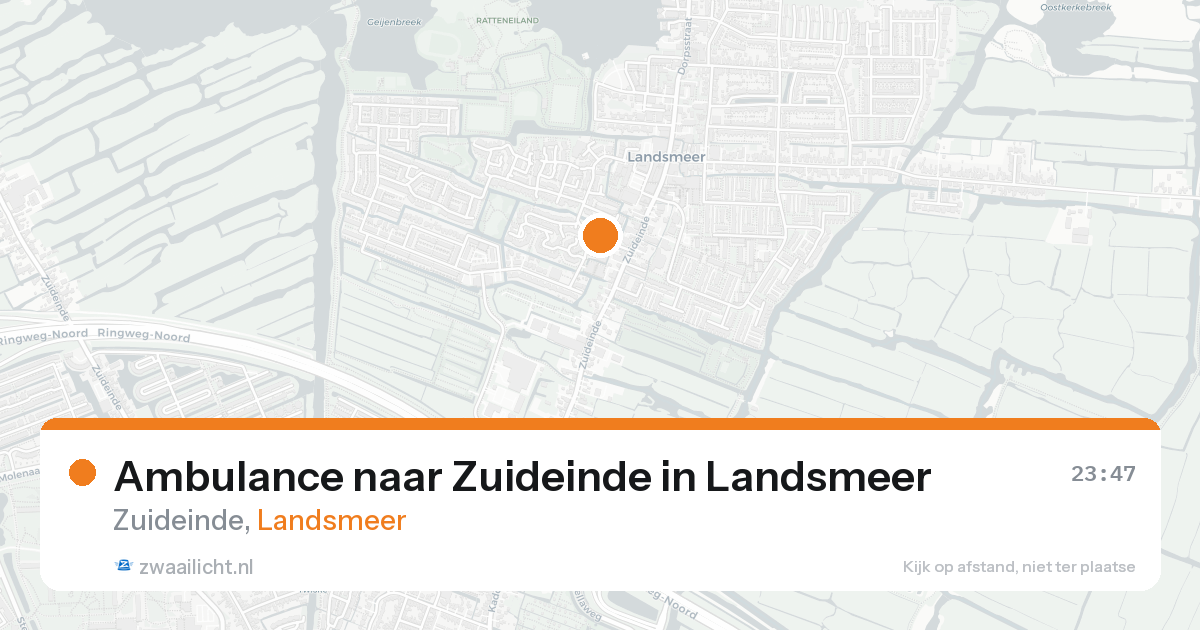 Ambulance naar Zuideinde in Landsmeer — 16 aug 2026