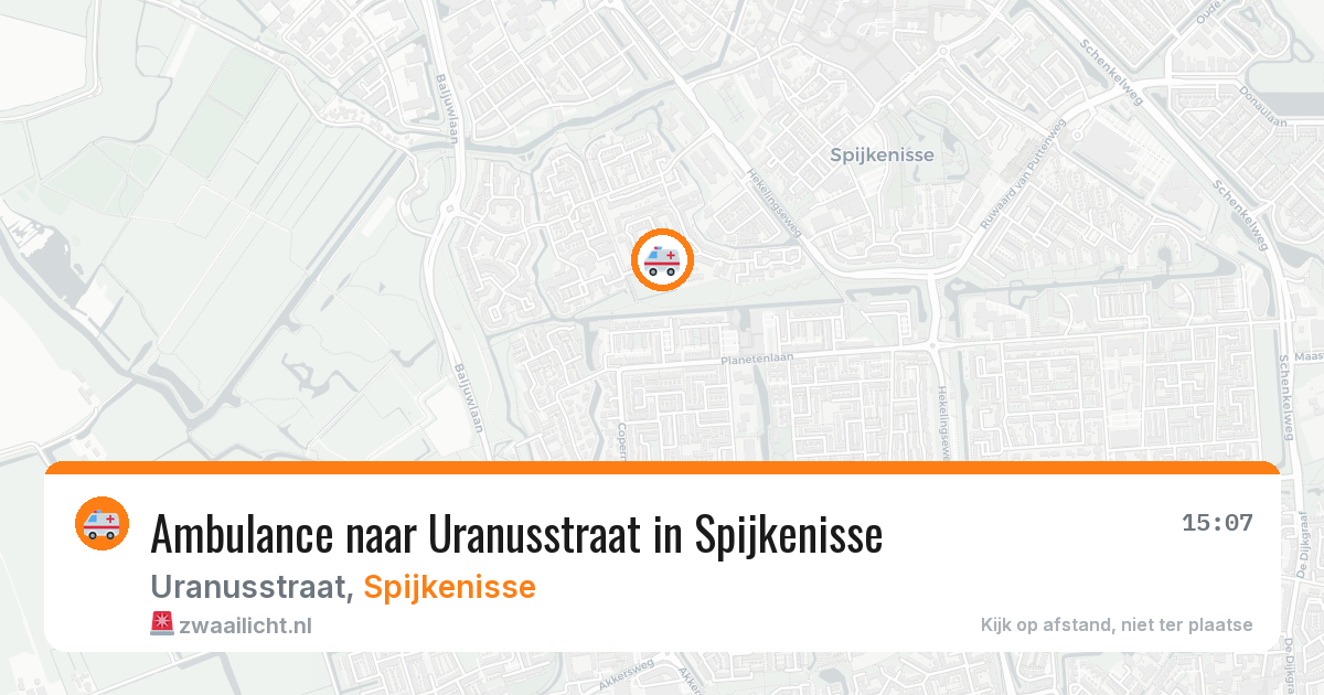 Ambulance naar Uranusstraat in Spijkenisse — 3 aug 2026