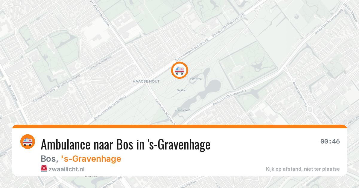 Ambulance naar Bos in 's-Gravenhage — 9 mei 2026