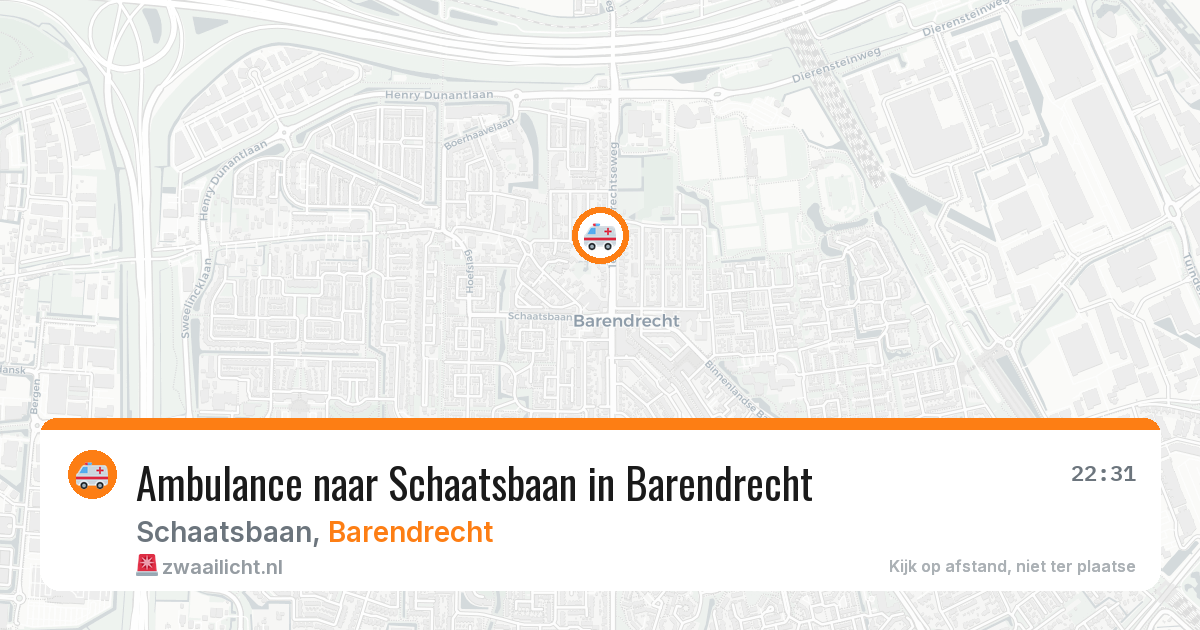 Ambulance naar Schaatsbaan in Barendrecht — 29 jan 2026