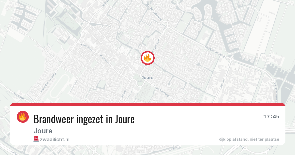 Brandweer ingezet in Joure — 11 jul 2026 | 🚨 Zwaailicht.nl