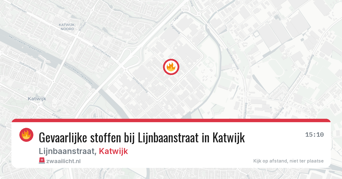 Gevaarlijke stoffen bij Lijnbaanstraat in Katwijk — 24 mrt 2026