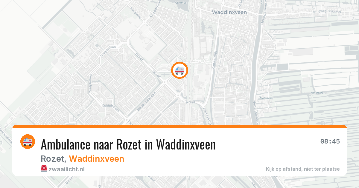 Ambulance naar Rozet in Waddinxveen — 11 jun 2026