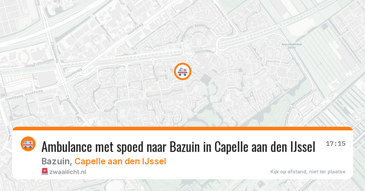 Ambulance met spoed naar Bazuin in Capelle aan den IJssel — 27 jun 2026