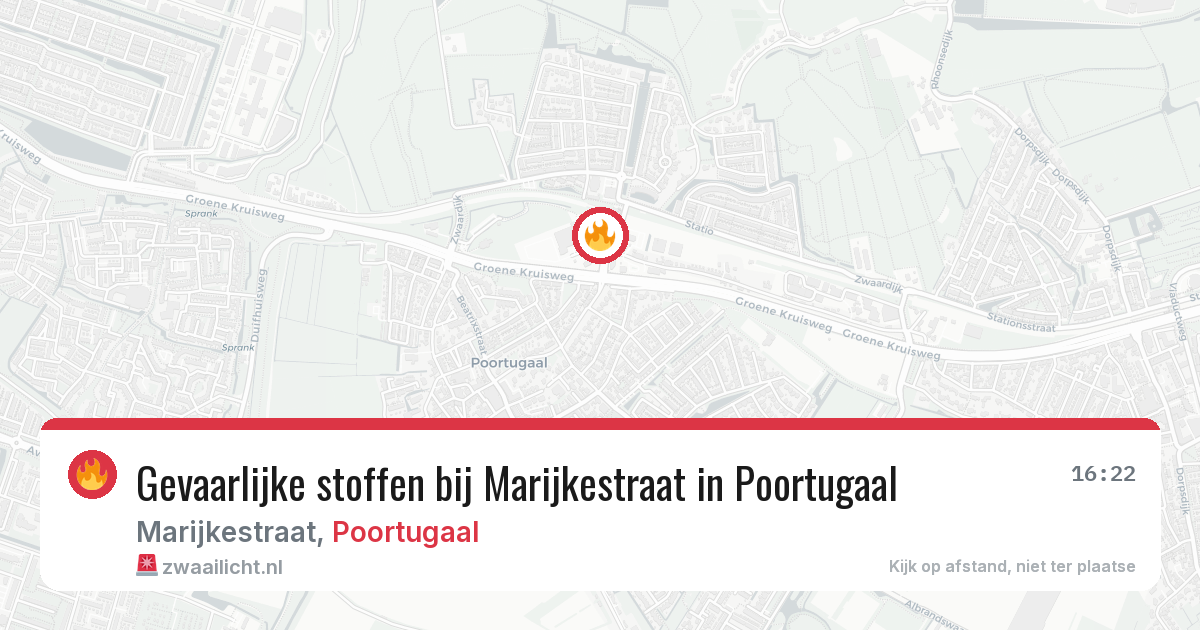 Gevaarlijke stoffen bij Marijkestraat in Poortugaal — 15 jul 2026