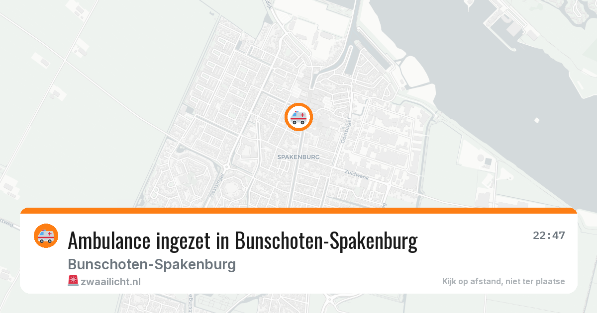 Ambulance ingezet in Bunschoten-Spakenburg — 20 mrt 2026