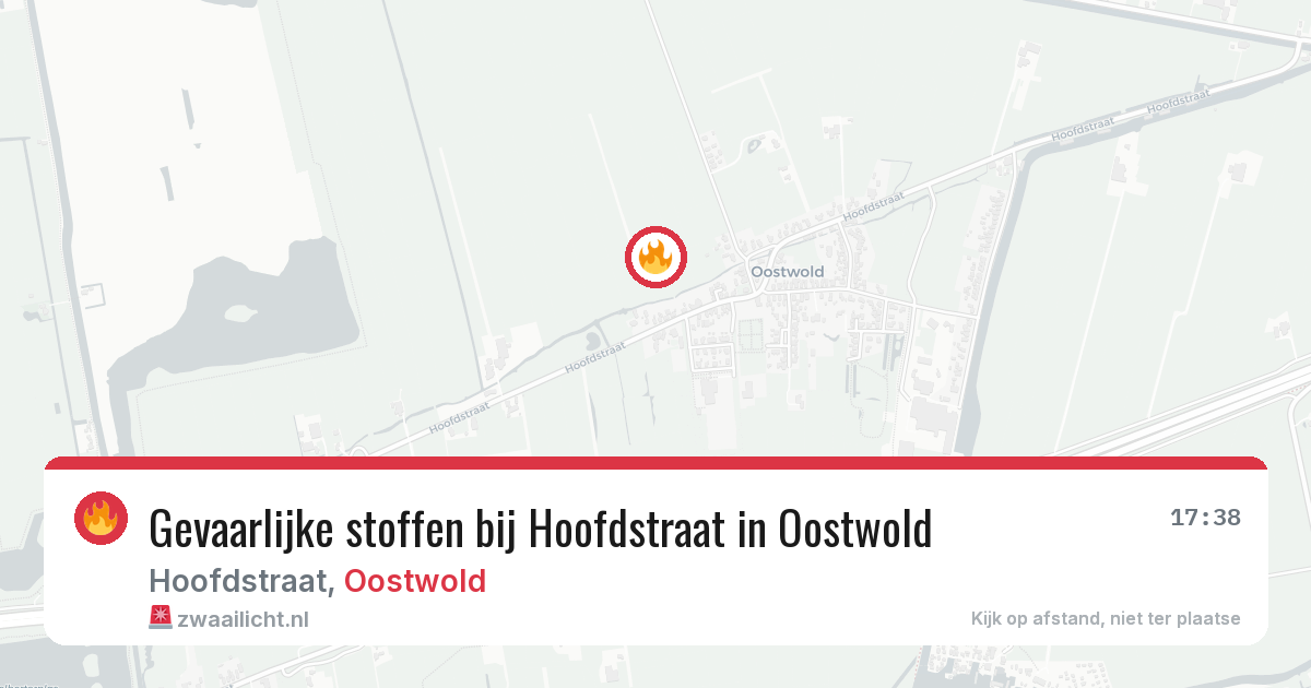 Gevaarlijke stoffen bij Hoofdstraat in Oostwold — 26 apr 2026