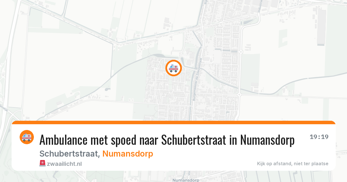 Ambulance met spoed naar Schubertstraat in Numansdorp — 23 mei 2026