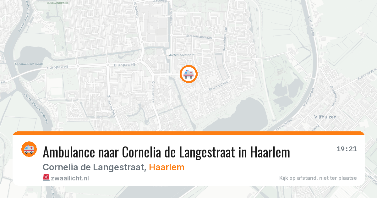 Ambulance naar Cornelia de Langestraat in Haarlem — 7 jul 2026