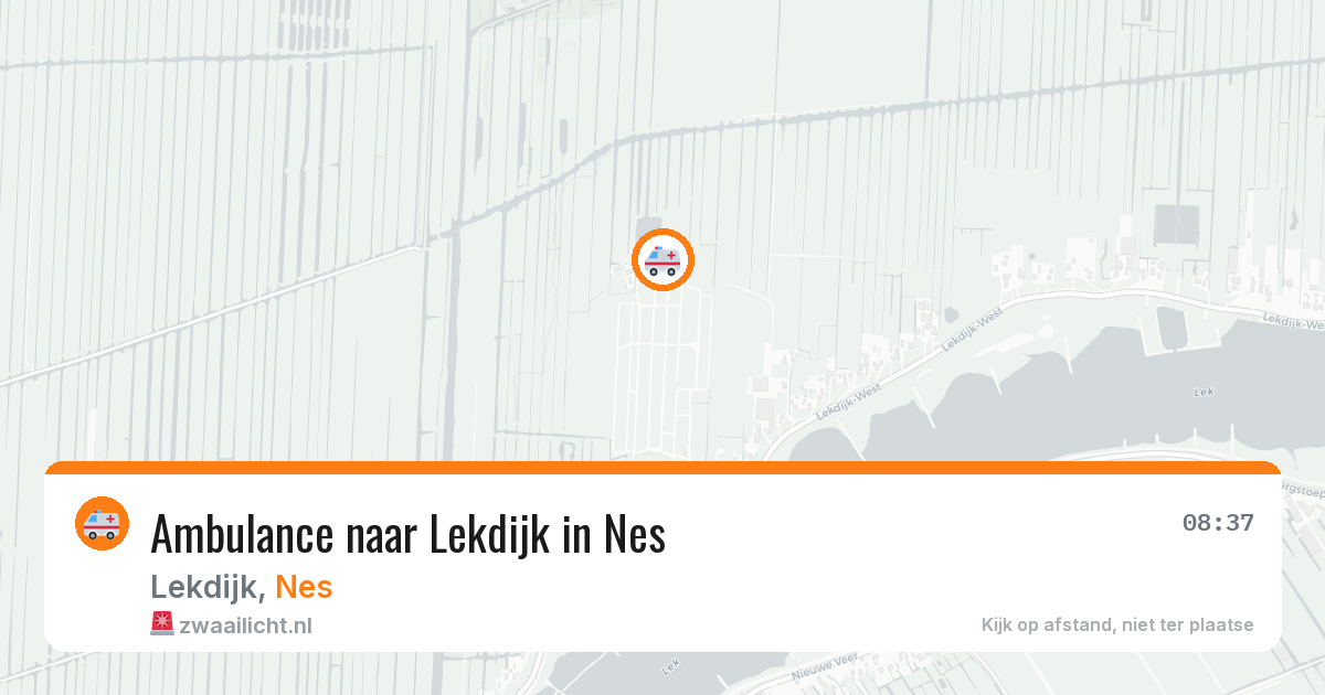 Ambulance naar Lekdijk in Nes — 9 jul 2026