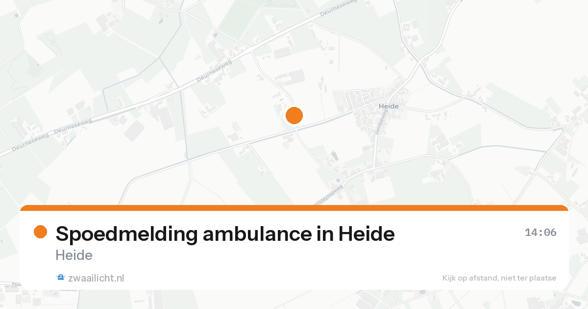 Spoedmelding ambulance in Heide — 21 aug 2026