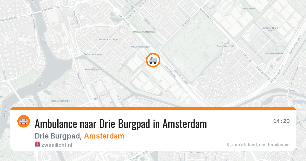Ambulance naar Drie Burgpad in Amsterdam — 21 jun 2026