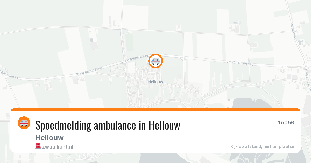 Spoedmelding ambulance in Hellouw — 19 apr 2026