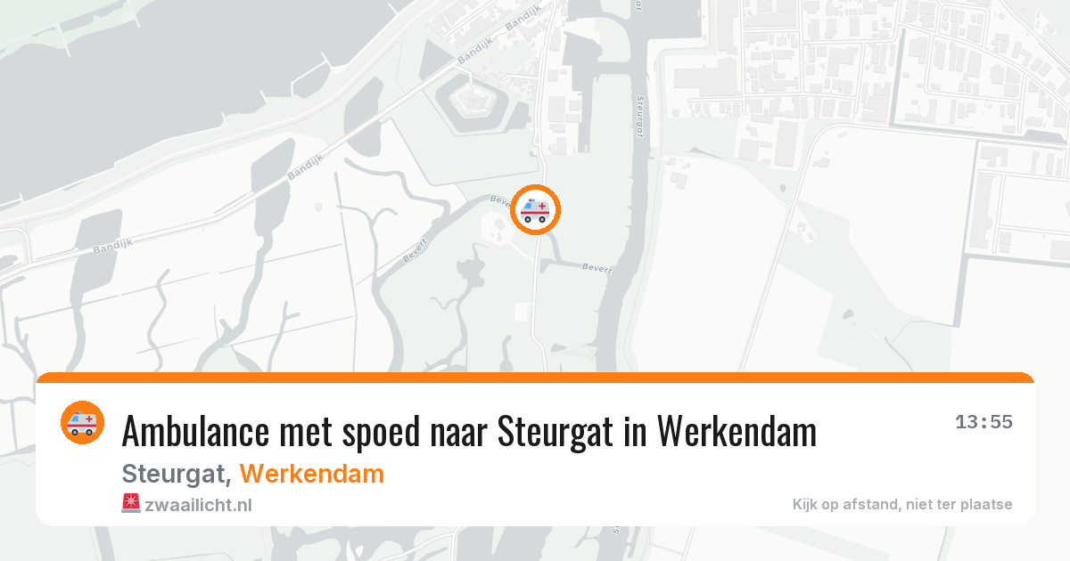 Ambulance met spoed naar Steurgat in Werkendam — 13 aug 2026