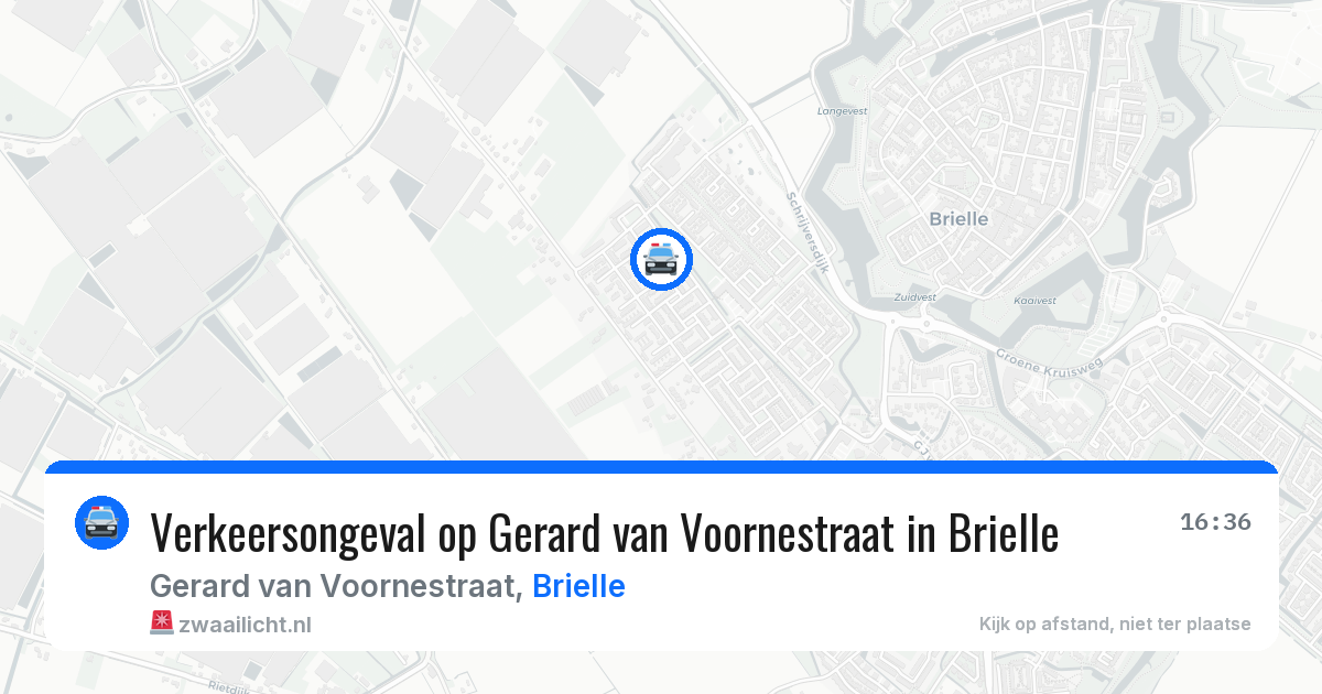 Verkeersongeval op Gerard van Voornestraat in Brielle — 21 mei 2026