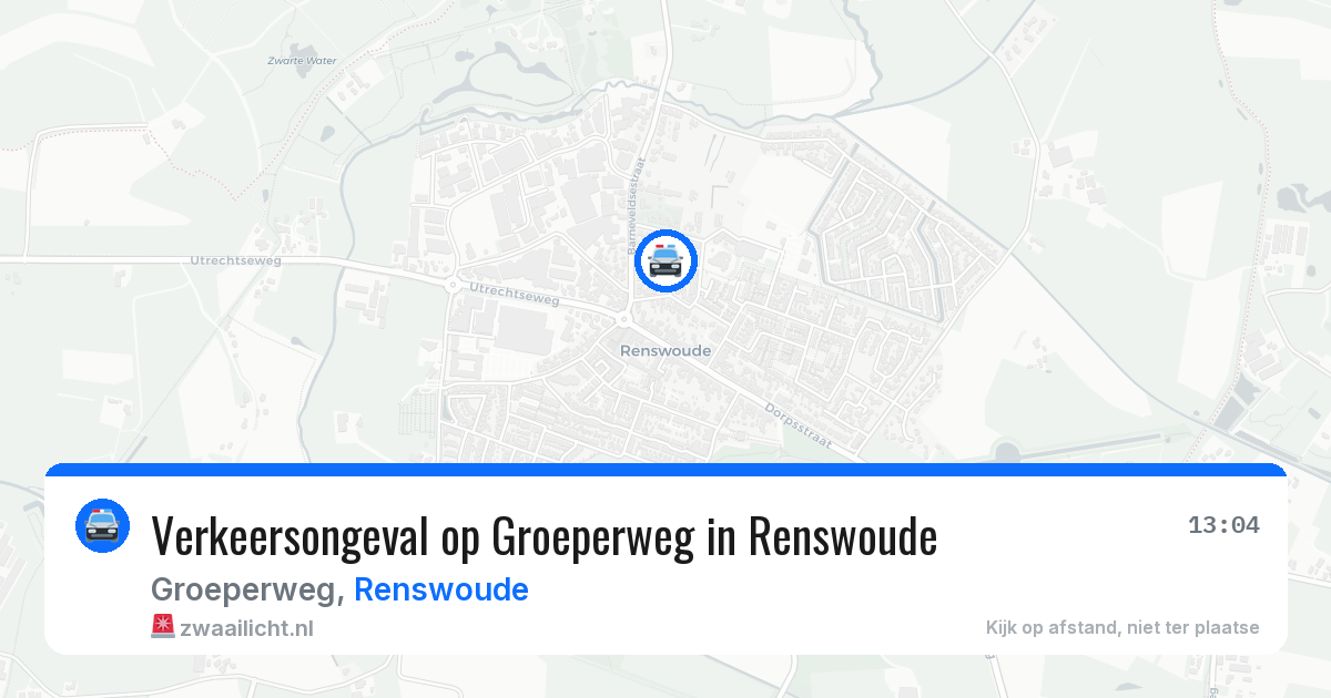 Verkeersongeval op Groeperweg in Renswoude — 2 jul 2026