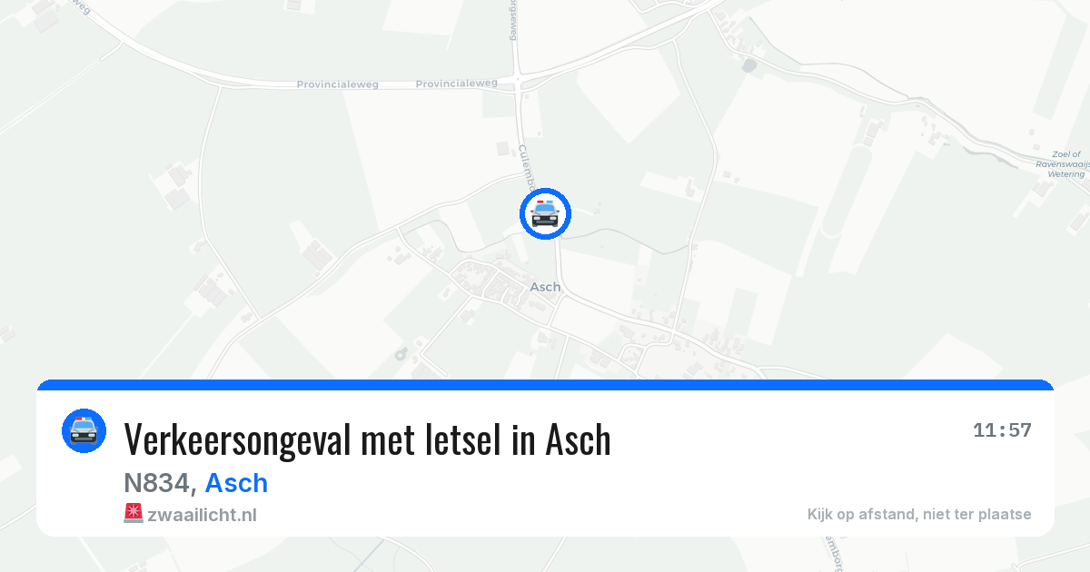 Verkeersongeval met letsel in Asch — 27 jun 2026